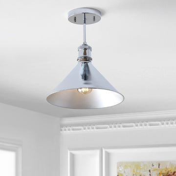 Nick 11" Metal LED Semi Flush Mount - JONATHAN Y